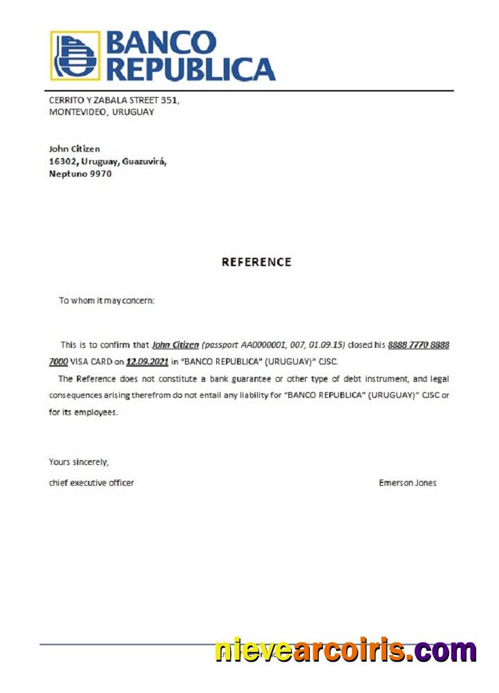 Uruguay Banco República closure reference